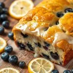 lemon blueberry loaf recipe Imagine a moist, tangy, and irresistible baked treat. It combines lemon's bright citrus with blueberries' sweet burst. This lemon blueberry loaf recipe is a crowd-pleaser. It's easy to make and perfect for breakfast or a snack. Get ready to enjoy a flavor balance that will make your taste buds happy. What makes this lemon blueberry loaf so popular? Find out in this article. We'll explore the recipe's health benefits and expert tips for a flawless bake. Key Takeaways Discover the perfect blend of sweet and tart flavors in this lemon blueberry loaf recipe. Learn the secret behind the recipe's widespread popularity and uncover its health benefits. Gather the essential ingredients and the necessary kitchen equipment to bake the perfect loaf. Follow step-by-step instructions for mixing the batter and ensuring an even distribution of blueberries. Master the art of creating the perfect lemon glaze and learn storage and serving tips. Why This Lemon Blueberry Loaf Will Become Your Go-To Recipe The mix of lemon and blueberry in baking is unmatched. This lemon blueberry loaf cake is not just tasty. It also has health benefits that make it a top choice. The Secret Behind Its Popularity This lemon blueberry loaf is loved for its mix of tart and sweet. The lemon's bright flavor pairs well with the blueberries' juiciness. This creates a taste that makes you want more. The loaf's moist and soft texture is thanks to a well-made recipe. It makes baking this loaf a joy. Health Benefits of Combining Lemons and Blueberries This loaf is not just tasty; it's also good for you. Lemons are full of vitamin C, which boosts your immune system and skin health. Blueberries are packed with antioxidants that fight off harmful free radicals and reduce inflammation. Together, lemons and blueberries enhance each other's health benefits. Eating a slice of this loaf can satisfy your taste buds and improve your health. "This lemon blueberry loaf is a true delight for the senses. The perfect balance of flavors and the nutritional benefits make it a must-try for any health-conscious baker." Essential Ingredients for Your Perfect Loaf Making the perfect lemon blueberry loaf needs the right ingredients. The classic recipe uses self rising flour and sour cream. But, there are other options that can make this treat even better. Greek yogurt is a key ingredient. It adds a tangy taste and a moist, tender crumb. For a gluten-free choice, almond flour is great. It brings a nutty flavor and a soft, crumbly texture. Poppy seeds are also important. They add a nice crunch and a subtle, earthy taste. This flavor pairs well with the lemon and blueberries. Ingredient Description Self Rising Flour The traditional base for a lemon blueberry loaf, providing structure and rise. Greek Yogurt Adds a tangy flavor and moist, tender texture to the loaf. Sour Cream Contributes a rich, creamy element and helps to balance the sweetness. Almond Flour A gluten-free alternative that lends a delicate, nutty taste and crumbly texture. Poppy Seeds Adds a delightful crunch and earthy flavor that complements the lemon and blueberry. With these ingredients, you're ready to bake a lemon blueberry loaf that everyone will love. https://youtube.com/watch?v=s3DTIMknEhw Kitchen Equipment You'll Need Baking the perfect lemon blueberry loaf needs some key kitchen tools. You'll need a basic loaf pan and an essential mixer. The right tools can greatly improve your loaf's texture and taste. Must-Have Baking Tools Loaf pan - A standard 9x5 inch loaf pan is the foundation for baking your lemon blueberry bread. Electric mixer - Whether a stand mixer or a handheld model, a good electric mixer will ensure your batter is thoroughly combined and aerated. Zester - For zesting the lemon peel, which adds bright, citrusy flavor to the loaf. Mixing bowls - You'll need at least two bowls, one for the dry ingredients and one for the wet. Spatula - A flexible spatula is essential for folding the blueberries into the batter and scraping down the sides of the bowl. Optional but Helpful Accessories While not strictly necessary, a few additional tools can make your baking experience even easier: Parchment paper - Lining the loaf pan with parchment paper helps the loaf release cleanly. Kitchen scale - Measuring ingredients by weight, rather than volume, can lead to more consistent results. Cooling rack - A sturdy cooling rack allows air to circulate around the finished loaf, preventing it from becoming soggy. With the right baking tools at your disposal, you'll be well on your way to creating a mouthwatering lemon blueberry loaf that's sure to impress. Step-by-Step Mixing Instructions Making the perfect easy lemon blueberry loaf recipe is about following the right steps. This ensures your moist lemon blueberry loaf is both moist and flavorful. Let's go through the steps to make your loaf turn out great every time. Start by heating your oven to 350°F (175°C). Grease a 9x5-inch loaf pan with butter or non-stick spray to avoid sticking. In a medium bowl, mix the flour, baking powder, and salt. Set this dry mix aside. In a large bowl, mix the softened butter and sugar until light and fluffy. This should take about 2-3 minutes with a hand or stand mixer. Add the eggs one at a time, beating well after each. Then, mix in the vanilla extract and lemon zest until well combined. Now, add the dry ingredients and milk to the wet ingredients, mixing just until they're combined. Don't overmix. Fold in the blueberries gently, making sure not to crush them. Pour the batter into the loaf pan and smooth the top with a spatula. By following these simple steps, you're on your way to baking a moist lemon blueberry loaf that will be a hit with your family. Next, we'll share tips on how to evenly distribute the blueberries and make the perfect lemon glaze. Tips for Perfect Blueberry Distribution To make sure your lemon blueberry loaf is full of sweet, juicy berries, even distribution is crucial. You can use fresh or frozen blueberries. A few tricks can help keep them evenly spread and prevent them from sinking. Preventing Sinking Berries Blueberries often sink to the bottom of the pan when baking. To stop this, toss your blueberries in flour or cornstarch before mixing them into the batter. This trick keeps the berries floating in the loaf. Fresh vs. Frozen Blueberry Guide Fresh Blueberries: These berries are juicy and full of flavor but might sink more. Make sure to coat them in flour and mix them gently into the batter. Frozen Blueberries: Frozen berries hold their shape better and are great for even blueberry distribution. You can use them straight from the freezer. Choosing between fresh blueberries or frozen blueberries is up to you. The secret to perfect distribution is a gentle touch and a bit of flour or starch. Follow these tips, and your lemon blueberry loaf will be a hit, with berries in every bite. Creating the Perfect Lemon Glaze The lemon glaze is the star that makes the lemon blueberry loaf shine. It's made with lemon juice and powdered sugar. This topping not only looks great but also boosts the loaf's citrus taste. The Lemon Glaze Recipe To make the perfect lemon glaze, you'll need: 1 cup powdered sugar 2-3 tablespoons fresh lemon juice 1 teaspoon lemon zest (optional) Here's how to make it: In a small bowl, whisk together the powdered sugar and 2 tablespoons of fresh lemon juice until smooth. If it's too thick, add 1 more tablespoon of lemon juice and whisk until right. For more lemon flavor, add 1 teaspoon of fresh lemon zest. Finding the right balance between lemon juice and powdered sugar is key. Adjust the amounts to match your taste for the best flavor. "The lemon glaze is the secret ingredient that takes this lemon blueberry loaf to the next level. It's the perfect finish to an already delightful treat." Now that your lemon glaze is ready, your lemon blueberry loaf is ready to impress. Drizzle the glaze over the cooled loaf. Let it flow down the sides for a beautiful look. Storage and Freshness Tips Keeping your lemon blueberry loaf fresh is all about the right storage. Follow these easy tips to keep your loaf tasting great for days. Room Temperature Storage For a quick treat, store the loaf at room temperature. Cover it with a clean cloth or in an airtight container. It will stay fresh for up to 3 days. Refrigerator Storage For longer shelf life, the fridge is best. Put the loaf in a container or wrap it in plastic. It will stay fresh for up to 1 week in the fridge. Freezer Storage Freezing is perfect for long-term storage and freshness. Wrap it in plastic or foil, or use a freezer-safe bag. Frozen, it will be delicious for up to 3 months. Remember, let the loaf cool completely before storing. This prevents moisture and keeps it fresh. "Proper storage is the key to ensuring your lemon blueberry loaf stays fresh and flavorful for as long as possible." Serving Suggestions and Pairings The lemon blueberry loaf is perfect for many occasions. Enjoy it with a cup of coffee or tea for a classic taste. The lemon's bright flavor pairs well with your morning drink. Want to try something new? Pair it with creamy cheese like brie or goat cheese. The tangy cheese contrasts nicely with the loaf's sweetness. Or, add peanut butter for a nutty, protein-rich twist. Whether you like it simple or fancy, the lemon blueberry loaf will impress. Its bright colors and enticing aroma make it a hit at any meal or snack time. FAQ What makes this lemon blueberry loaf recipe so special? This lemon blueberry loaf is special because it has the perfect mix of sweet and tart. It's moist and tender, full of fresh berry and citrus flavors. What are the health benefits of combining lemons and blueberries in baking? Lemons are full of vitamin C, which helps your immune system. Blueberries are rich in antioxidants and fiber. This makes the loaf a healthy and tasty choice. What are the essential ingredients needed to make this lemon blueberry loaf? You'll need self-rising flour, Greek yogurt, sour cream, and fresh or frozen blueberries. Adding almond flour and poppy seeds can also enhance the texture and taste. What kitchen equipment is required to bake the perfect lemon blueberry loaf? You'll need a loaf pan, a mixer, a zester, and a sharp knife. A parchment paper liner and a cooling rack are optional but helpful. How do I achieve an even distribution of blueberries throughout the loaf? To keep blueberries from sinking, toss them in flour first. Then gently fold them into the batter. Using frozen blueberries helps them stay in place during baking. How do I make the perfect lemon glaze for this loaf? Mix freshly squeezed lemon juice with powdered sugar until smooth. Pour it over the cooled loaf for a tasty and beautiful finish. How should I store the lemon blueberry loaf to keep it fresh? Store the loaf at room temperature, wrapped, for up to 3 days. You can also refrigerate it for a week or freeze it for 3 months. What are some tasty ways to serve and pair this lemon blueberry loaf? Enjoy the loaf on its own or with cheese, peanut butter, or vanilla ice cream. It's a versatile treat.