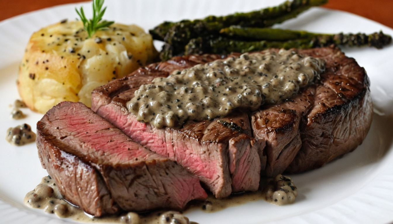 steak au poivre recipe What is au poivre sauce made of? What does "au poivre" mean on steak? What is the difference between steak au poivre and steak diane? What can I use instead of Cognac in steak au poivre? What side dishes go with steak au poivre? What is signature sauce made of? How to get peppercorns to stick to steak? What is the rarest steak called? How do you say "au poivre" in English? What is the closest thing to cognac? What to drink with steak au poivre? What makes cognac taste better? Should you salt and pepper a steak before searing? Why is pepper steak so chewy? What is the best way to crack peppercorns? What is in Bobby Flay sauce? What is Key West sauce? What is Sonic sauce? recipe for steak au poivre steak au poivre recipes best steak au poivre recipe steak au poivre sauce recipe recipe for steak au poivre steak au poivre recipes