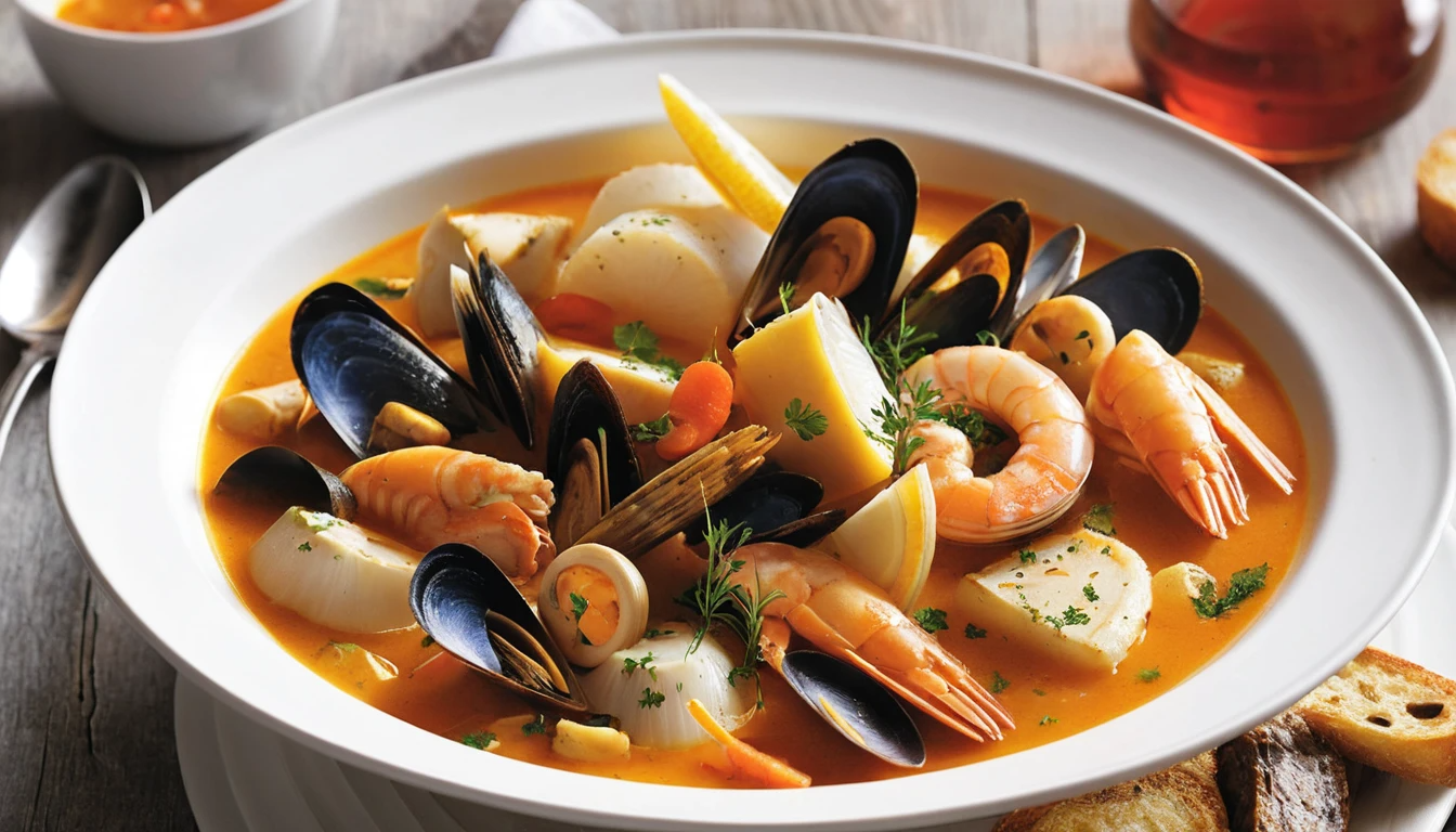 Bouillabaisse recipe What is bouillabaisse traditionally composed of? What is the difference between cioppino and bouillabaisse? Is bouillabaisse healthy? What items are common components of bouillabaisse? Why is bouillabaisse so expensive? What do you eat with bouillabaisse? What does cioppino mean in Italian? What is a substitute for saffron in bouillabaisse? What is a fun fact about bouillabaisse? What are you eating when you eat bouillabaisse? Is seafood soup good for weight loss? What wine to serve with bouillabaisse What city is known for bouillabaisse? What does bouillabaisse mean in French? beef bouillabaisse recipe bouillabaisse recipes recipe for bouillabaisse easy bouillabaisse recipe authentic bouillabaisse recipe best bouillabaisse recipe classic bouillabaisse recipe traditional bouillabaisse recipe