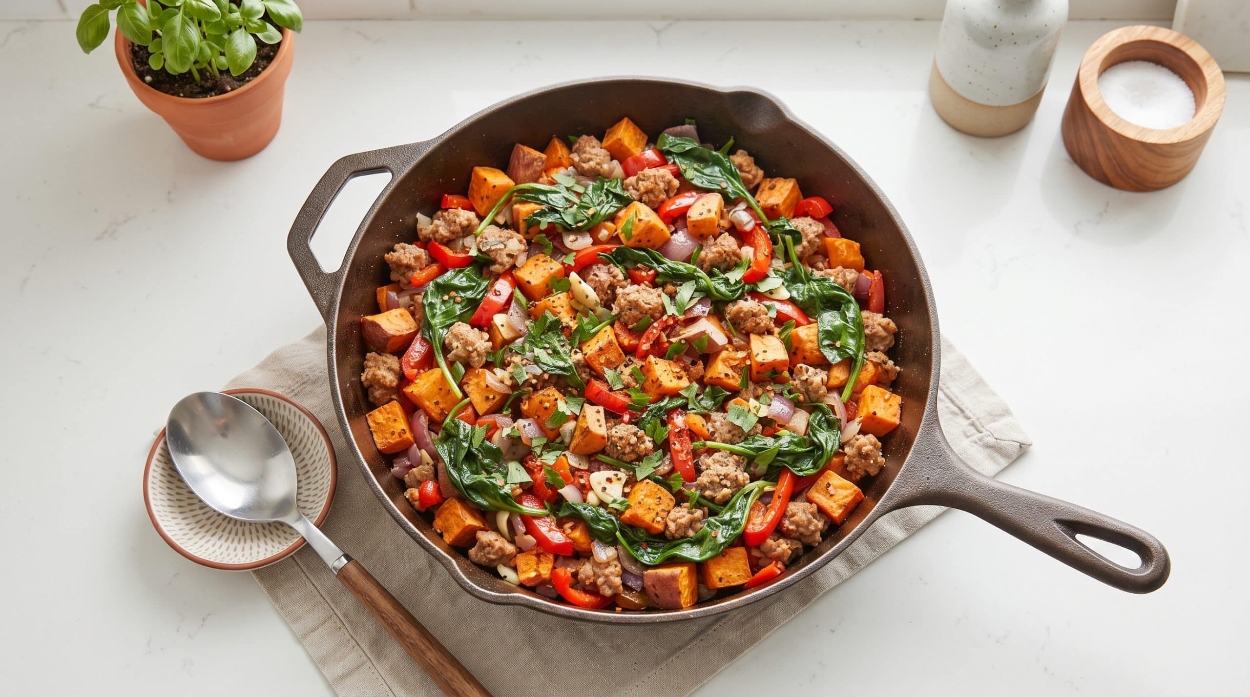 Sweet potato sausage skillet One-pan dinner recipes Sheet pan sausage and sweet potatoes High-protein comfort food Easy weeknight dinners 30-minute meals Air fryer sweet potato recipes Meal prep bowls Gluten-free dinner ideas Budget-friendly dinner recipes Sausage and sweet potato hash High-protein breakfast ideas Whole30 dinner recipes Fall comfort food recipes Freezer-friendly meals Stuffed sweet potato recipes Cajun sausage recipes One-pot soup recipes Clean eating dinner ideas Make-ahead breakfast casserole